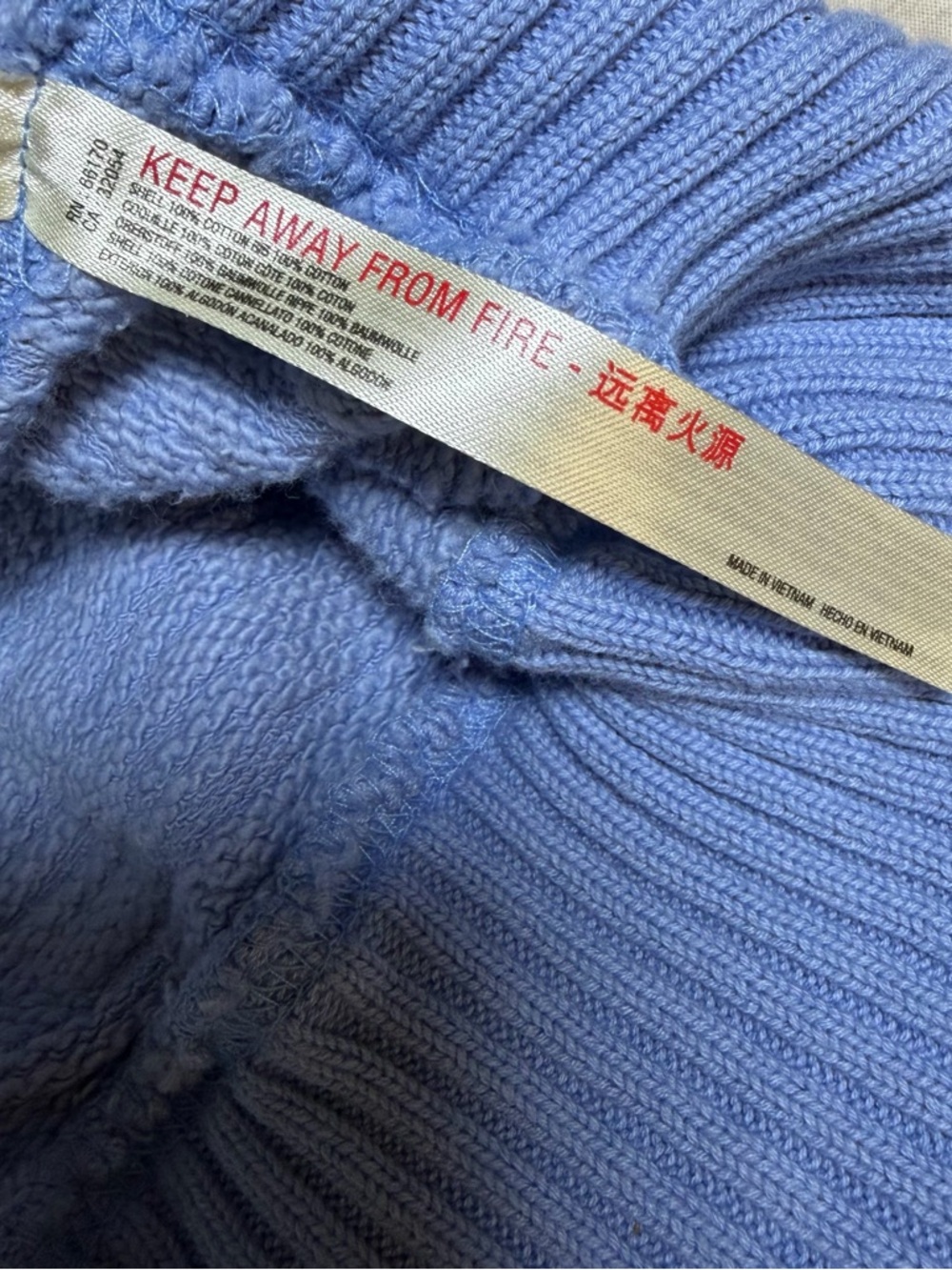 Free People FP Movement Honey Dove Hooded Pullover Light Blue Size Medium - Picture 7 of 8
